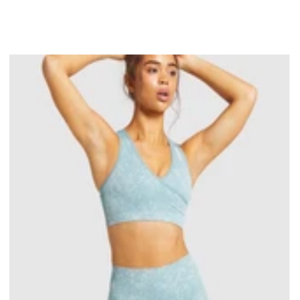 Gymshark Adapt Animal Seamless Bra: Light Green